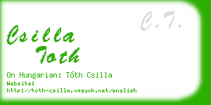 csilla toth business card