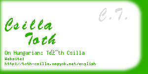 csilla toth business card